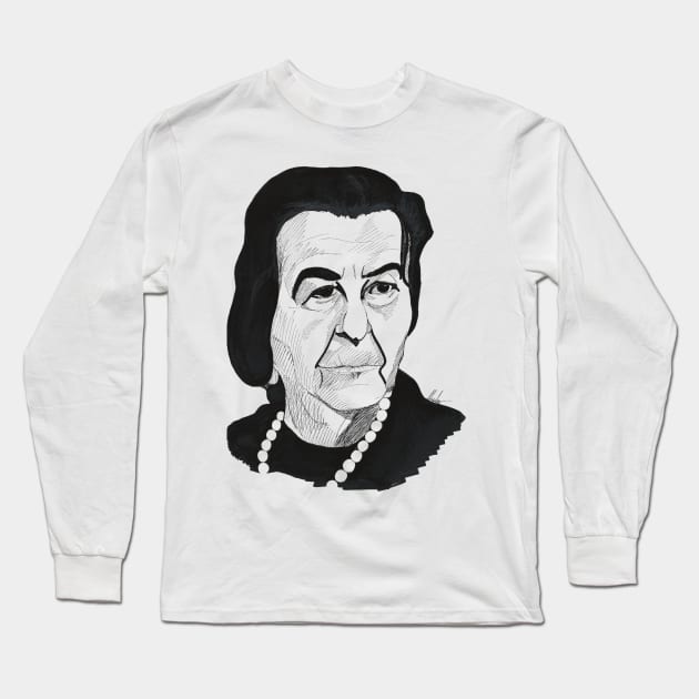 Golda Meir Long Sleeve T-Shirt by Aviva Bubis